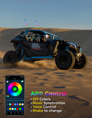 KEMIMOTO fat whip light 2ft color mode showcase highlights customizable visuals