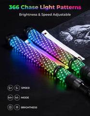 KEMIMOTO fat whip light 2ft side-mounted shows 360° glow for safe signaling