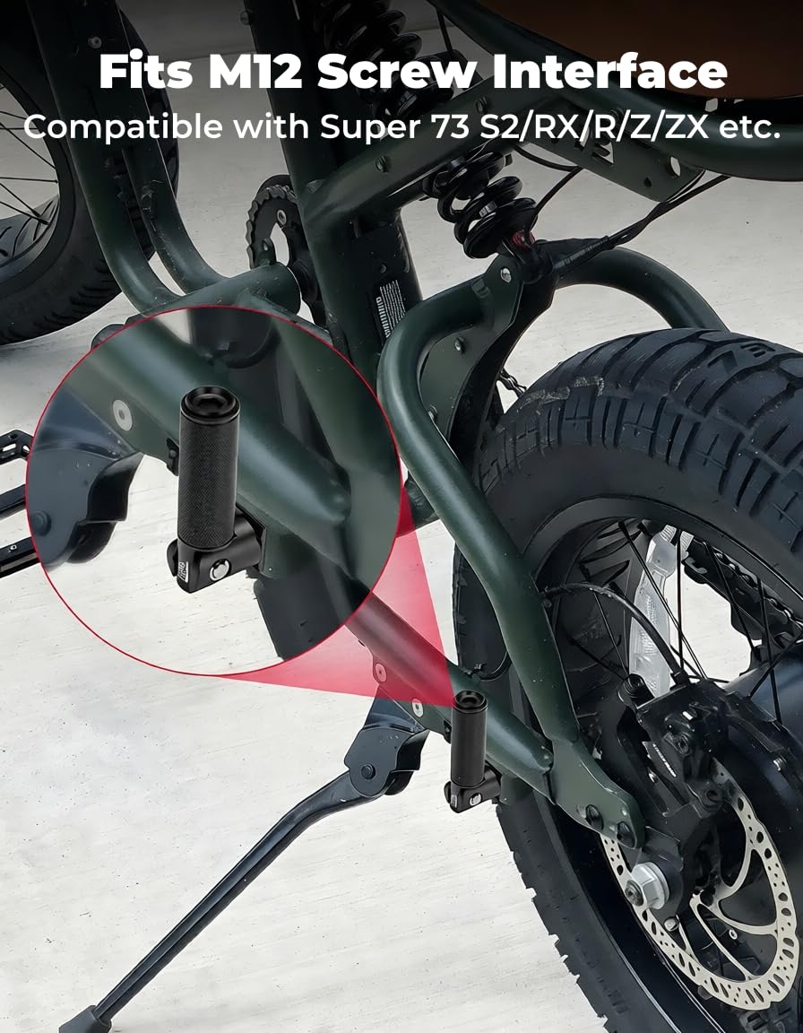 KEMIMOTO rust-resistant foot pegs withstand harsh riding conditions.