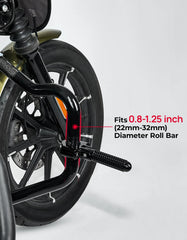 KEMIMOTO folded pegs show compact profile for space-saving parking.