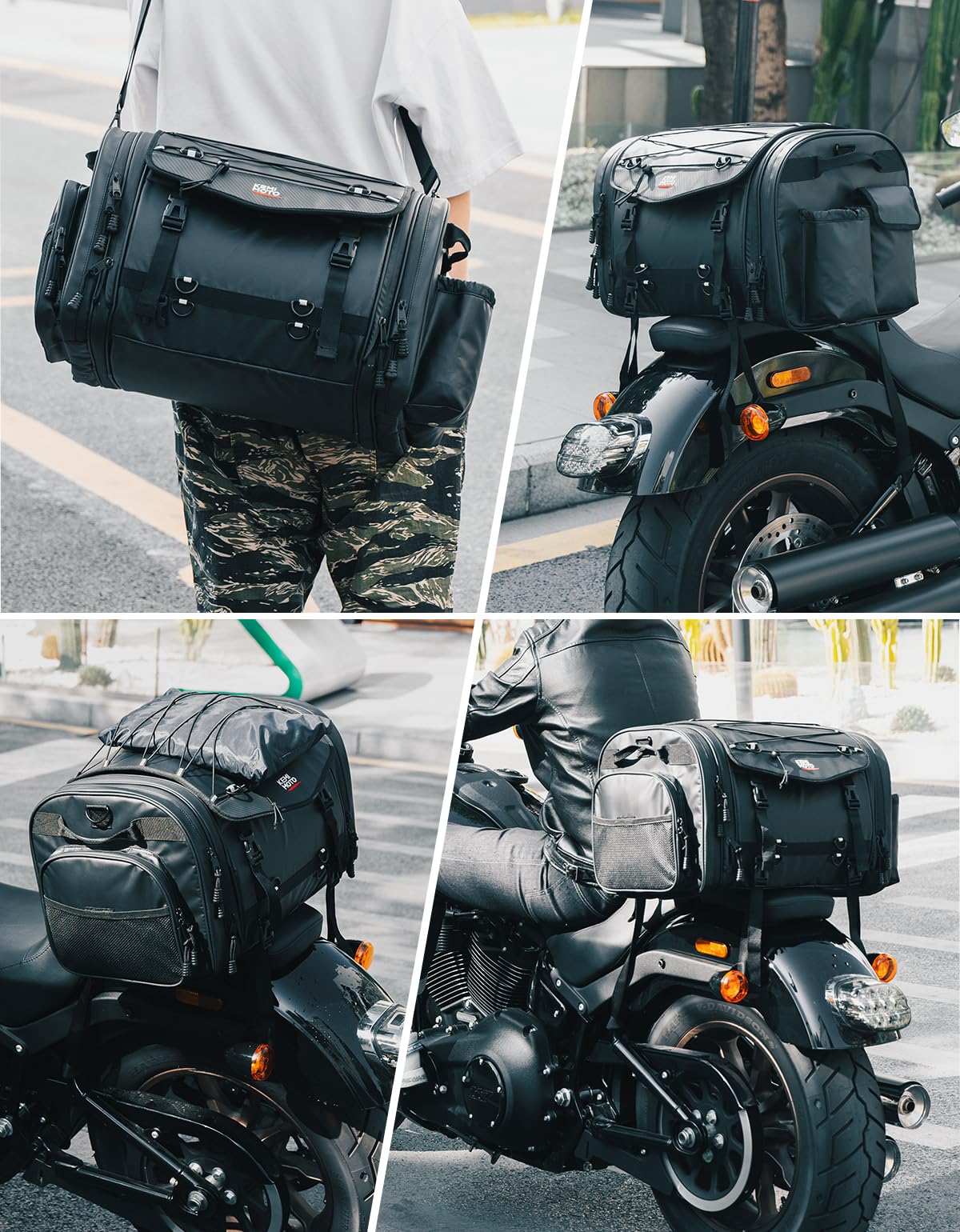 KEMIMOTO four-strap mounting system fits various bikes securely