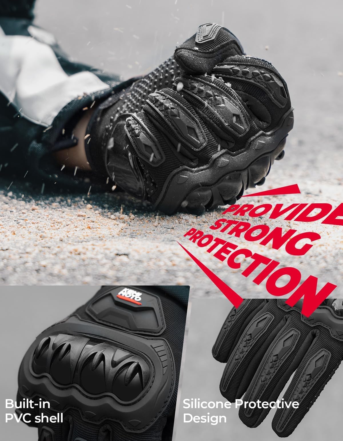 KEMIMOTO gloves touchscreen-ready thumb and index fingers for phone use.