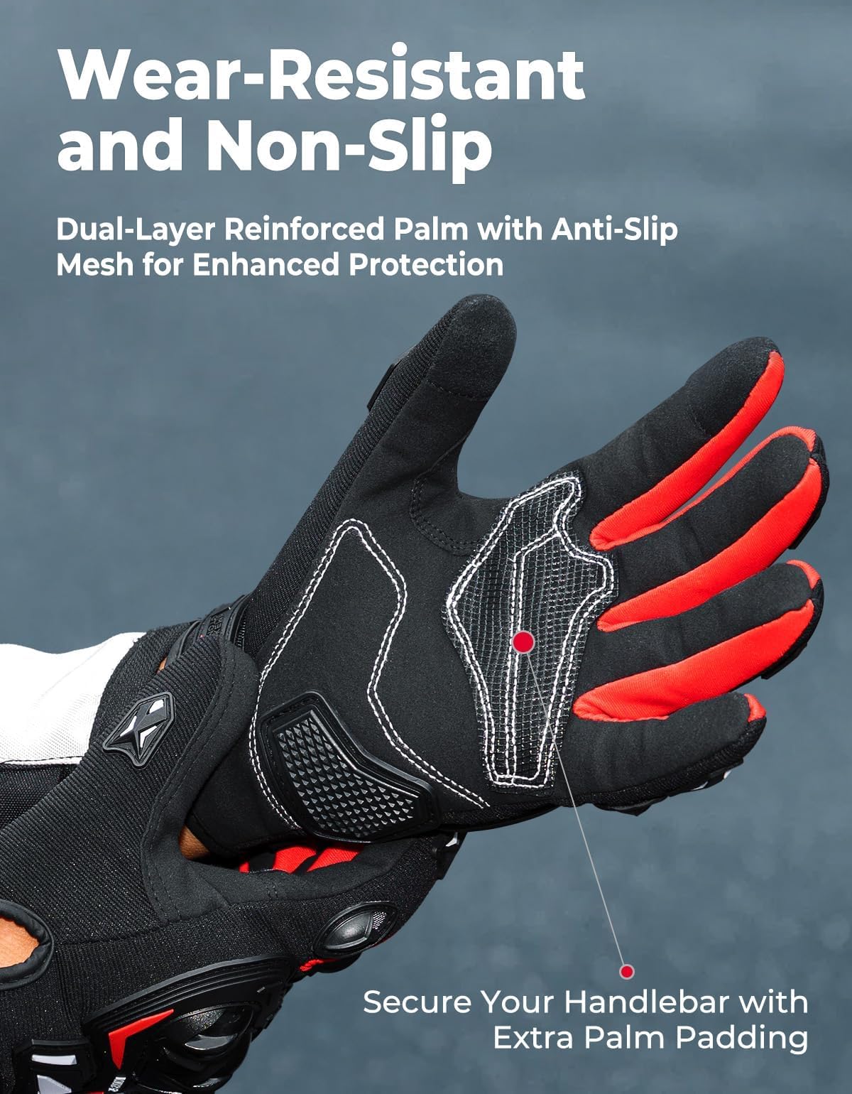 KEMIMOTO gloves versatile design for on-road and off-road adventures.