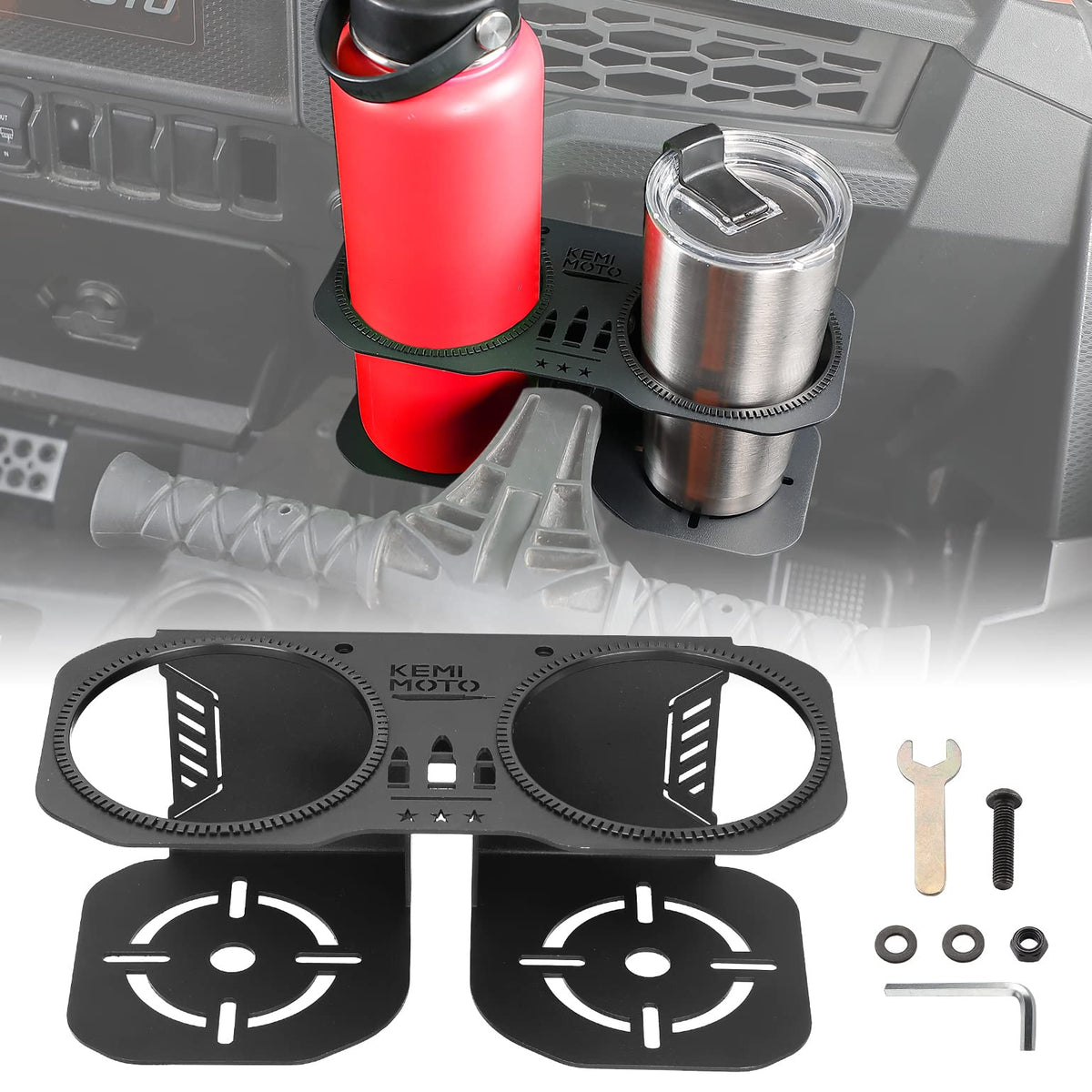 KEMIMOTO grab bar cup holder, front view, secures large bottles for on-the-go hydration.