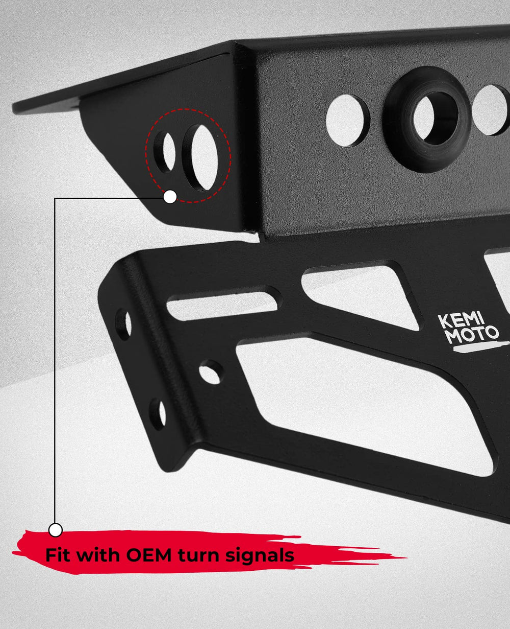 KEMIMOTO Grom license plate bracket keeps the rear clean and secure.