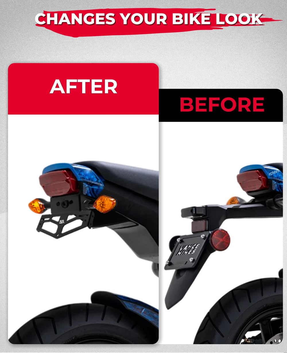 KEMIMOTO Grom side-design enhances a sportier rear profile.