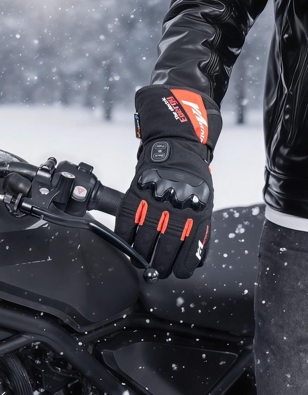 KEMIMOTO heated gloves dual 7.4V 3000mAh batteries deliver long warmth