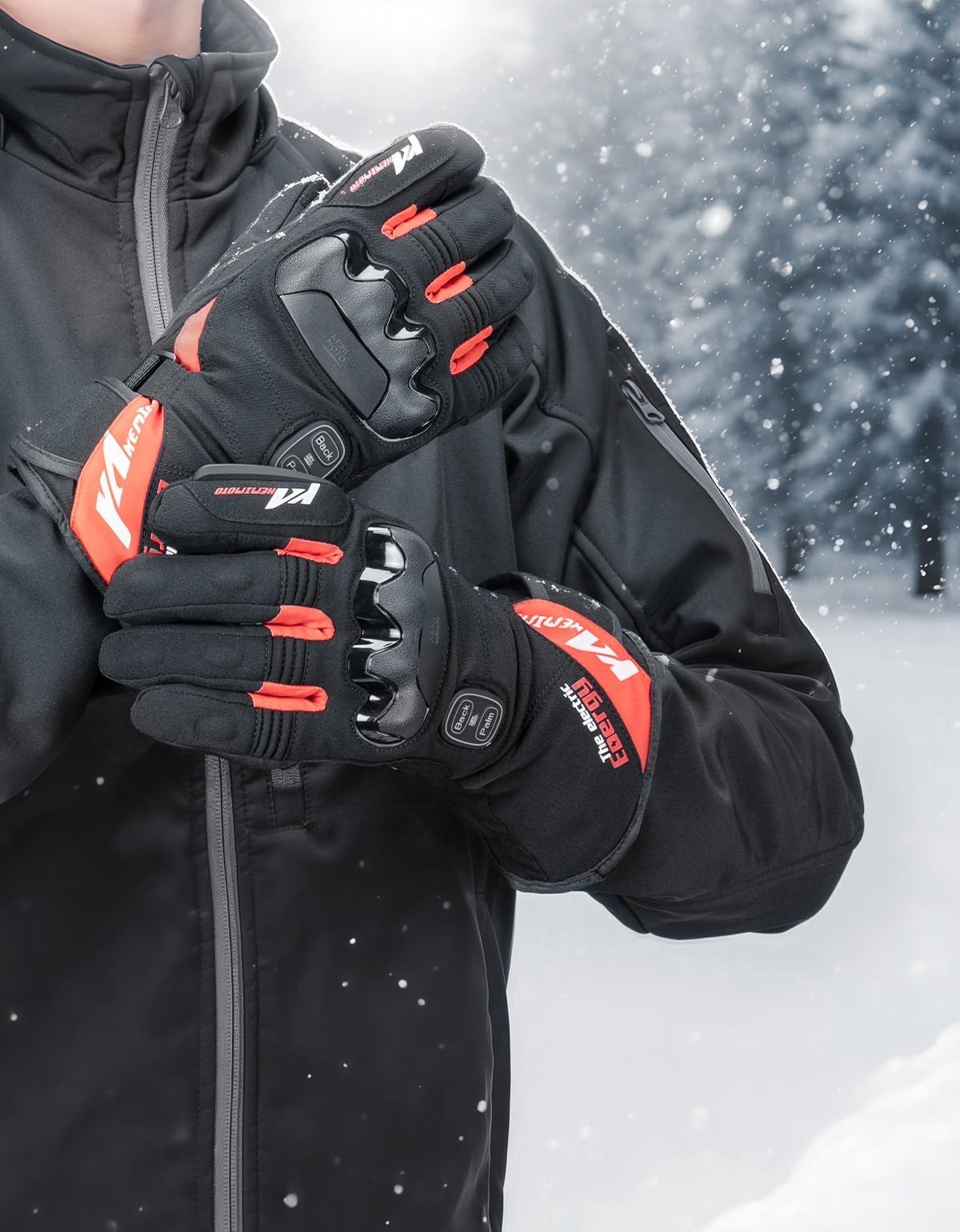 KEMIMOTO heated gloves three heat modes with auto preheat for comfort