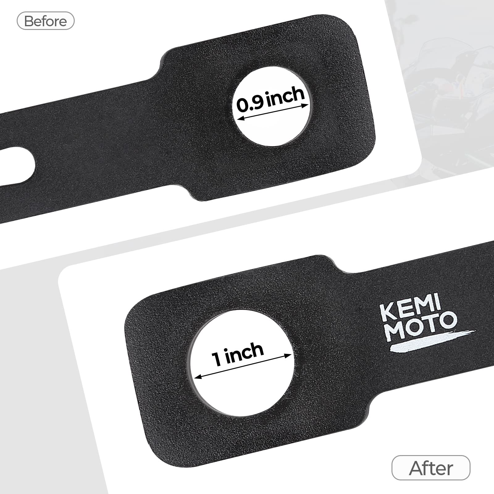 KEMIMOTO installation kit includes screws and hardware for quick setup