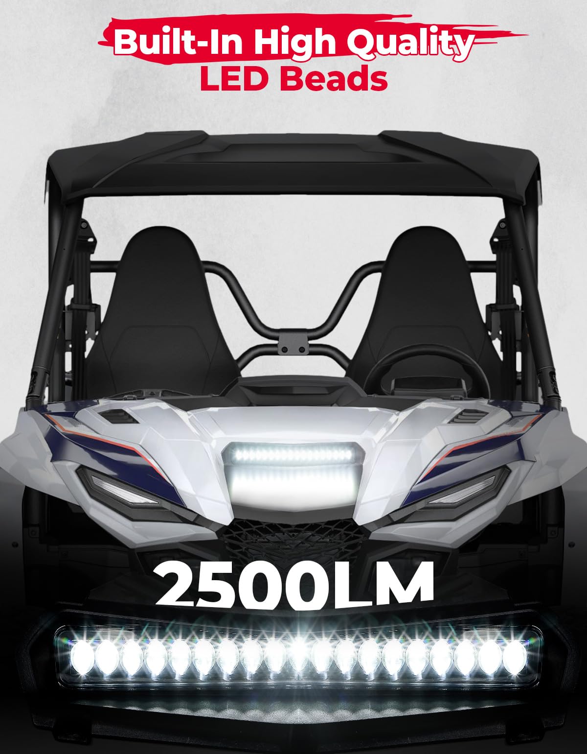 KEMIMOTO IP67 waterproof scoop light withstands rain and mud.