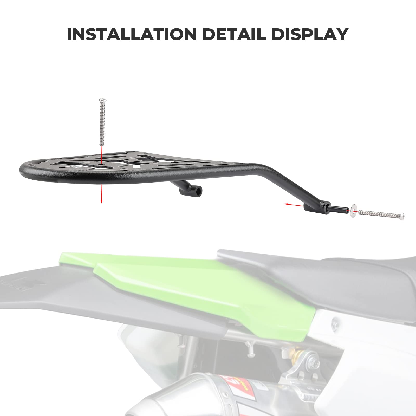 KEMIMOTO rear rack mounting for gasoline packs without a included gas can