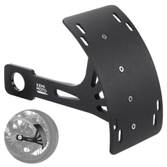 KEMIMOTO curved license bracket with curve-side mount for a clean tail look