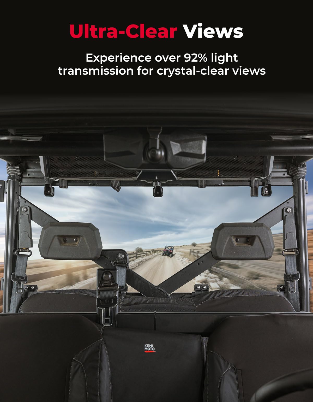 KEMIMOTO tinted rear window demonstrates reduced glare and added privacy.
