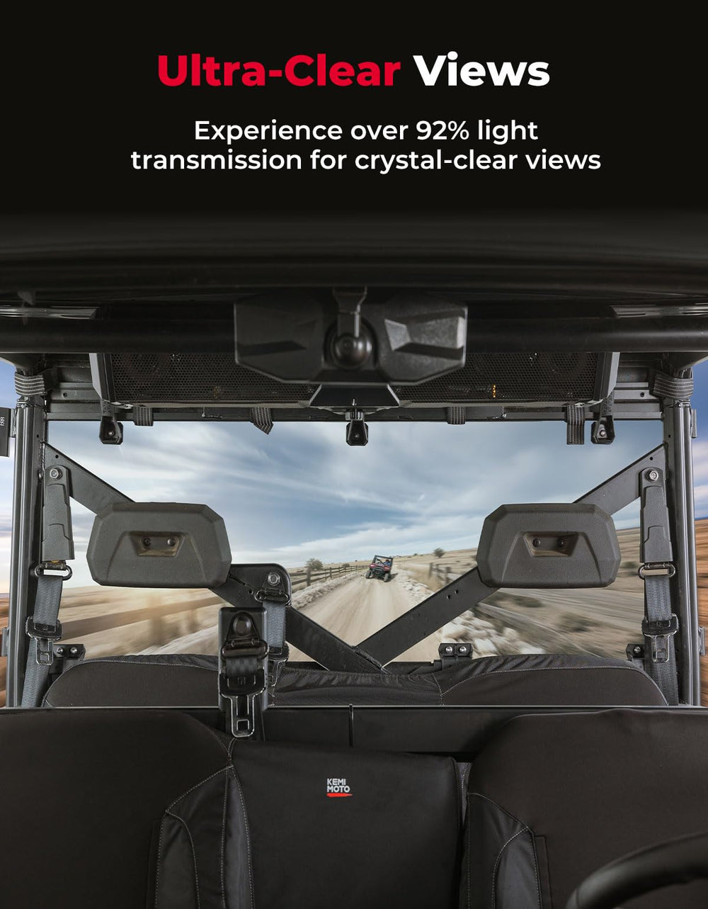 KEMIMOTO tinted rear window demonstrates reduced glare and added privacy.