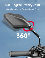 KEMIMOTO large 5-6x3-3 inch mirror surface boosts rear visibility.