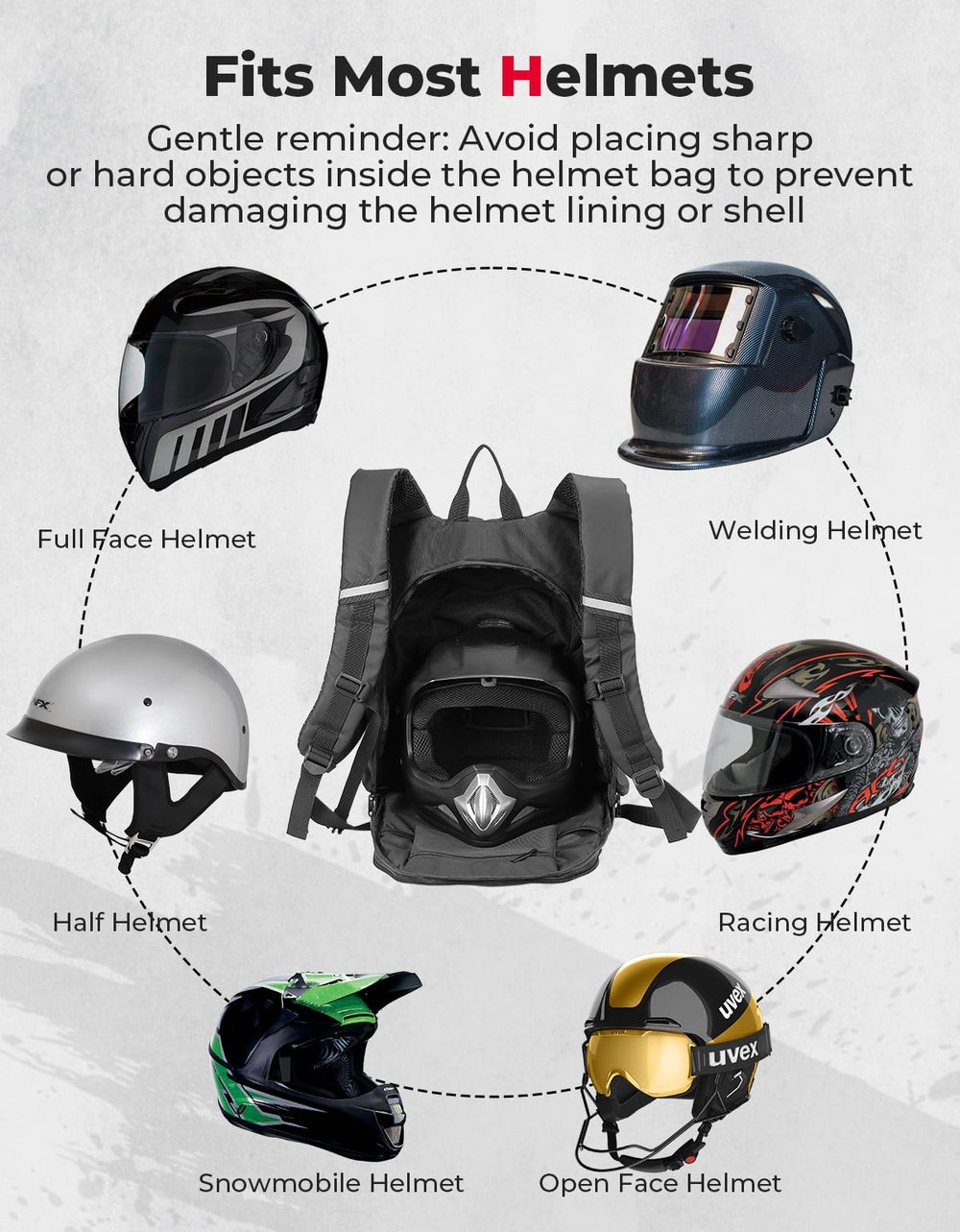 KEMIMOTO reflective front and side details for visibility