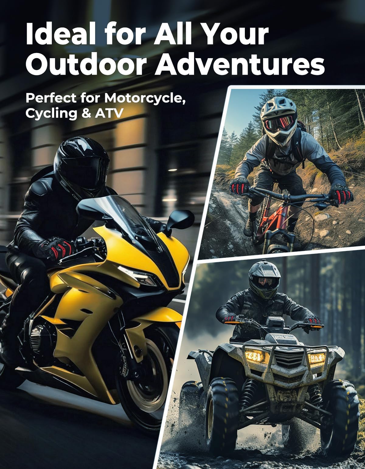 KEMIMOTO ergonomic fit enhances comfort during extended rides.