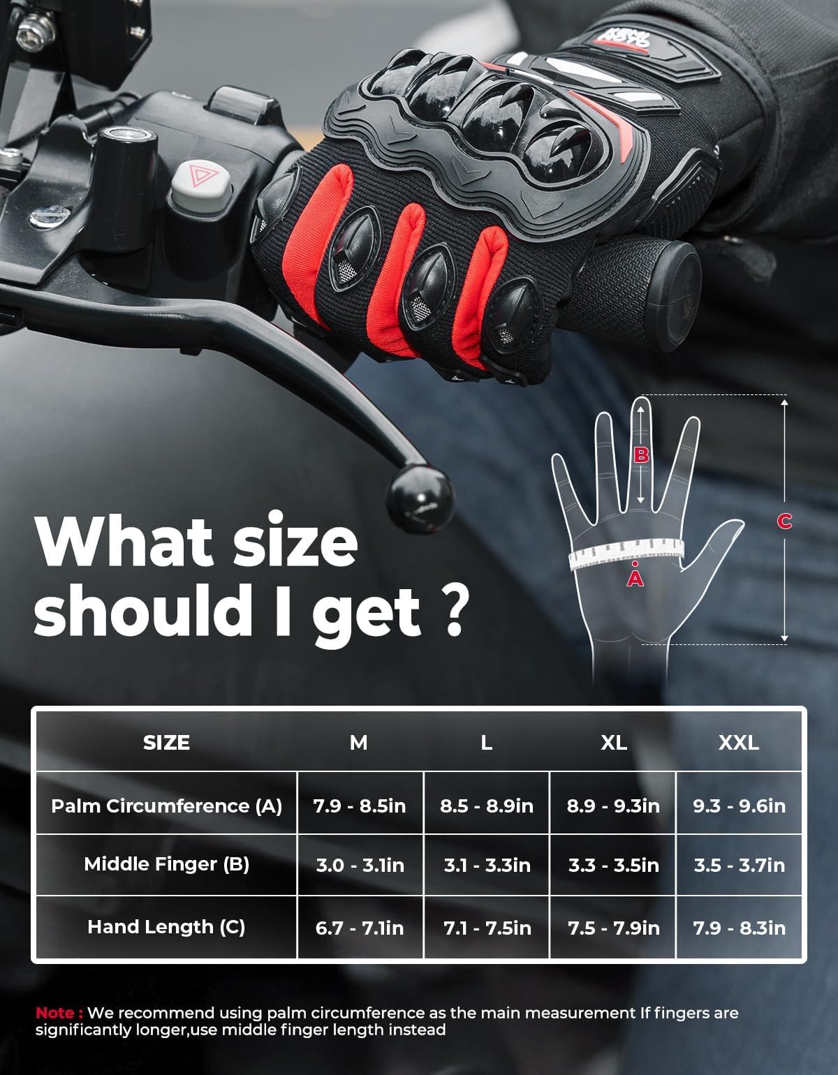 KEMIMOTO gloves provide ergonomic fit to reduce hand fatigue during extended trips.