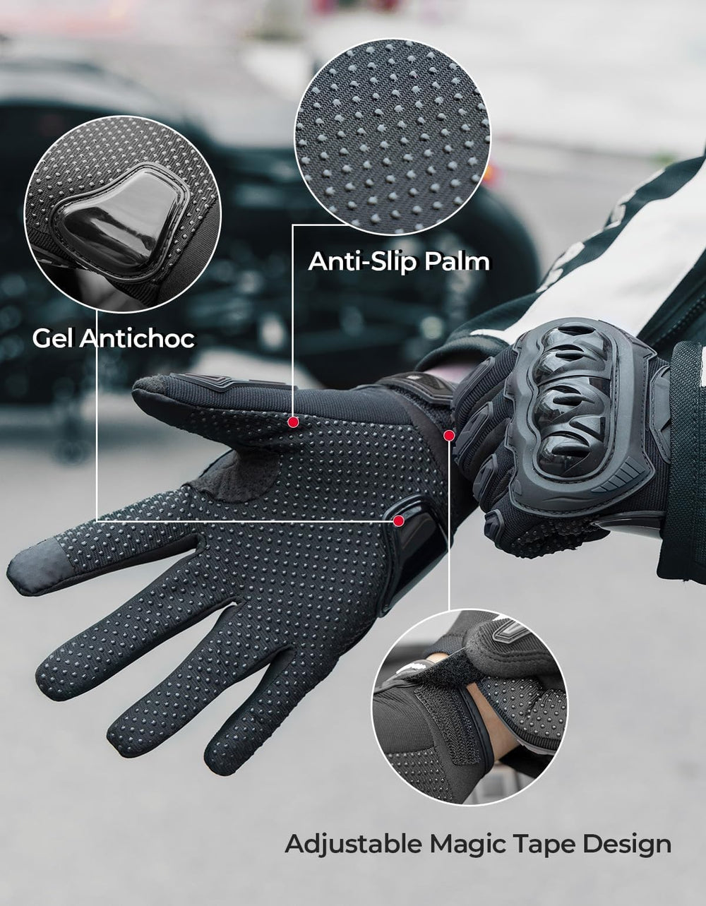 KEMIMOTO gloves with PVC hard shells protect hands from debris.