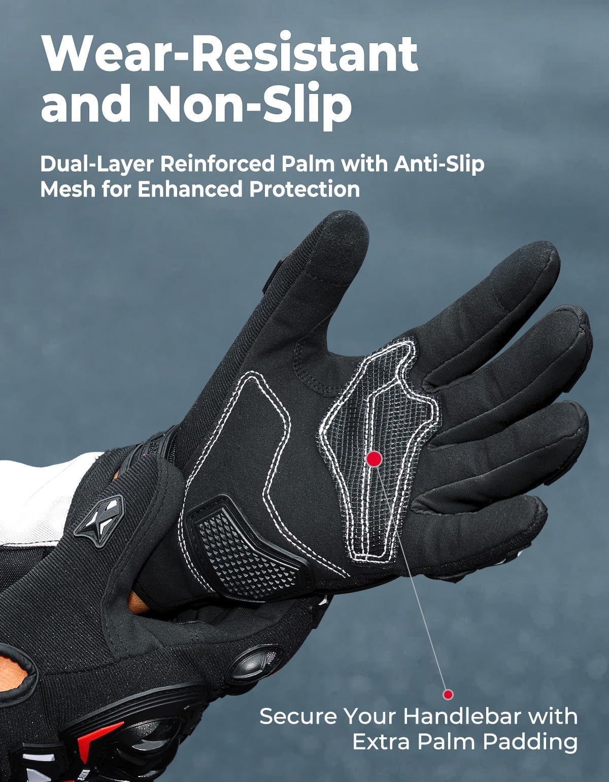 KEMIMOTO motorcycle gloves versatile design suits road and off-road adventures.