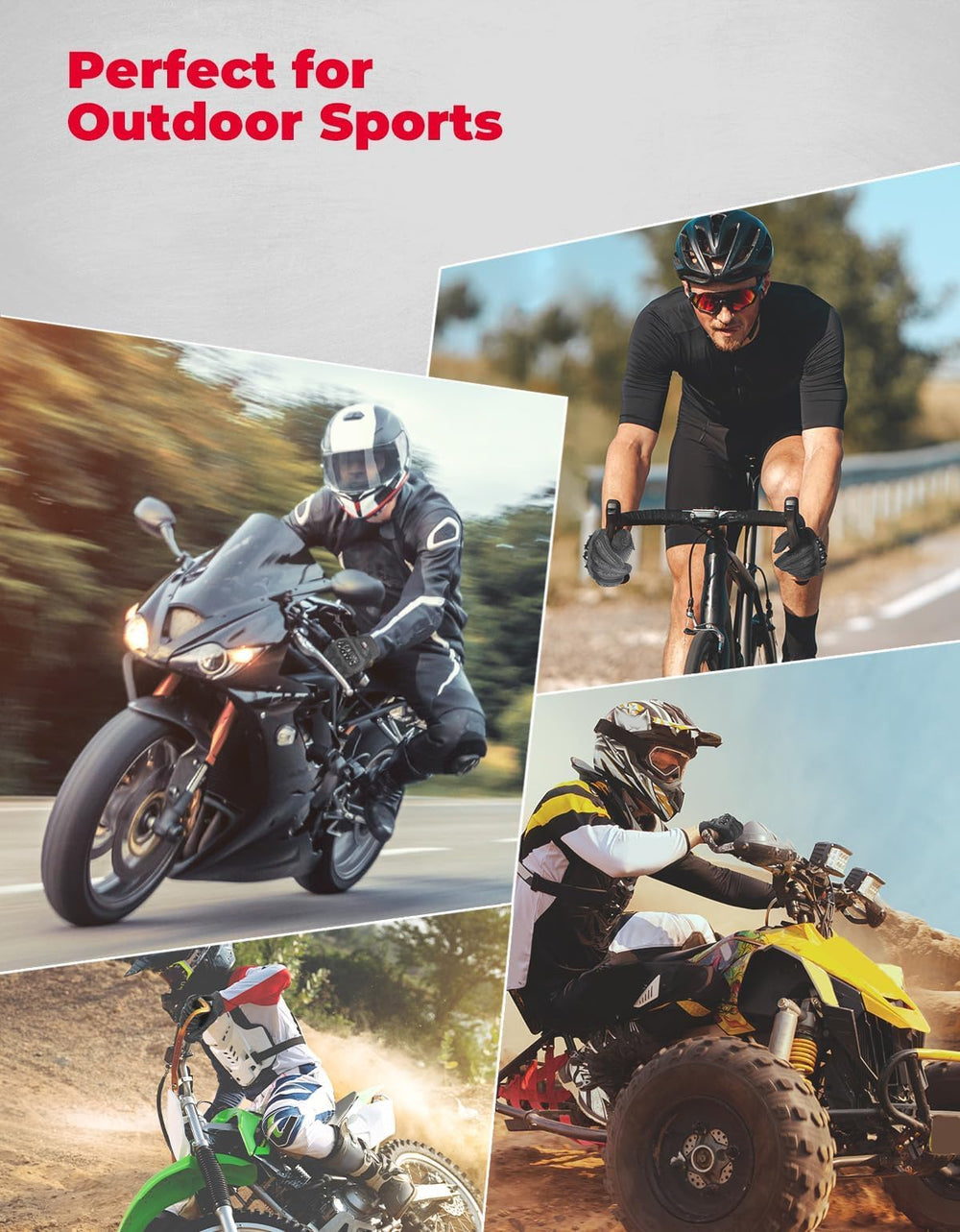 KEMIMOTO gloves versatile for dirt biking, BMX, and hiking
