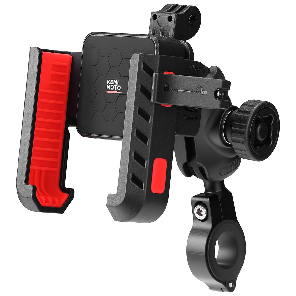 Kemimoto motorcycle phone mount with anti-theft design secures your device on the road