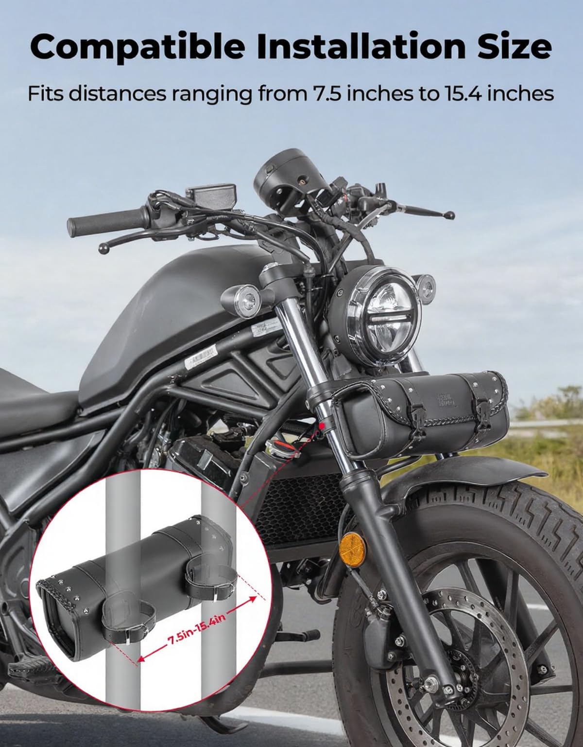 KEMIMOTO rain flap protects contents during showers