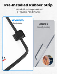 KEMIMOTO rubber seal dampens cabin noise for clearer in-cab sound.
