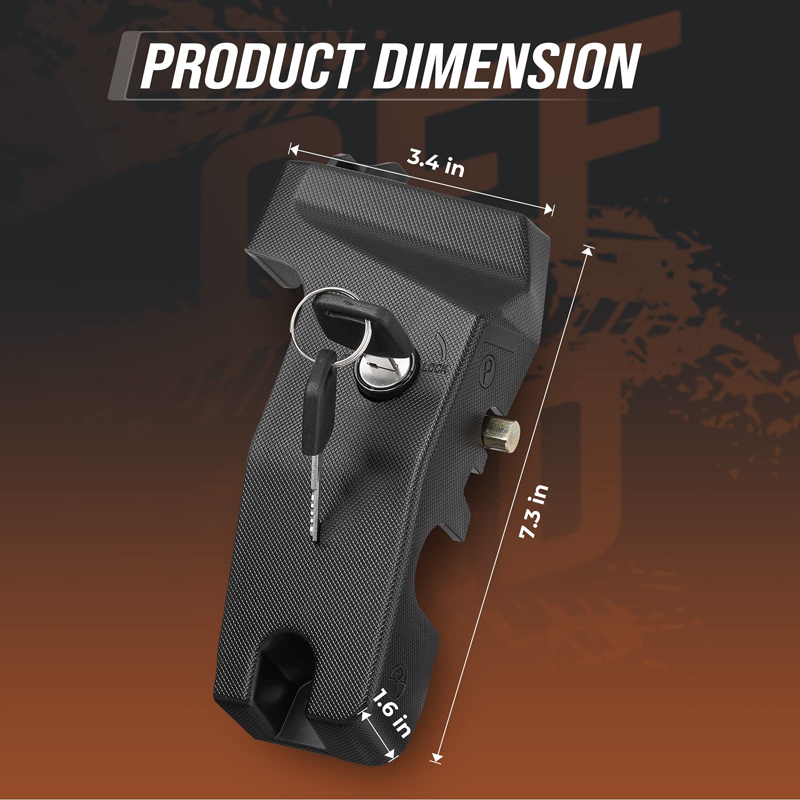 KEMIMOTO parking brake lock parts pack with cover, lock and keys.