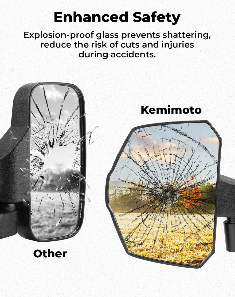 KEMIMOTO door fabric interference example with factory doors and mirrors.