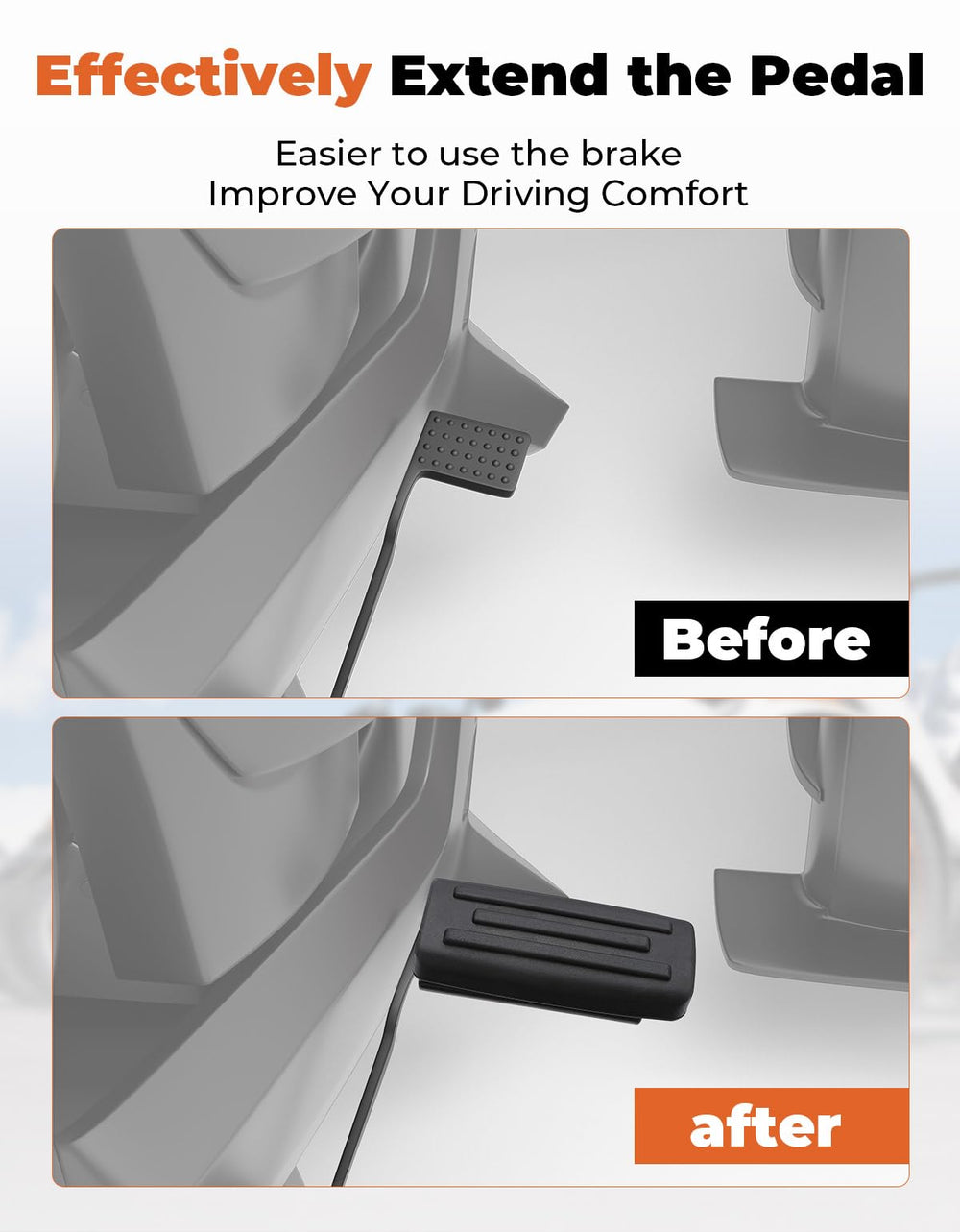 KEMIMOTO Ryker foot peg material detail shows durable plastic cover.