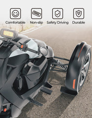 KEMIMOTO Ryker foot rest matte black finish enhances ride aesthetics.