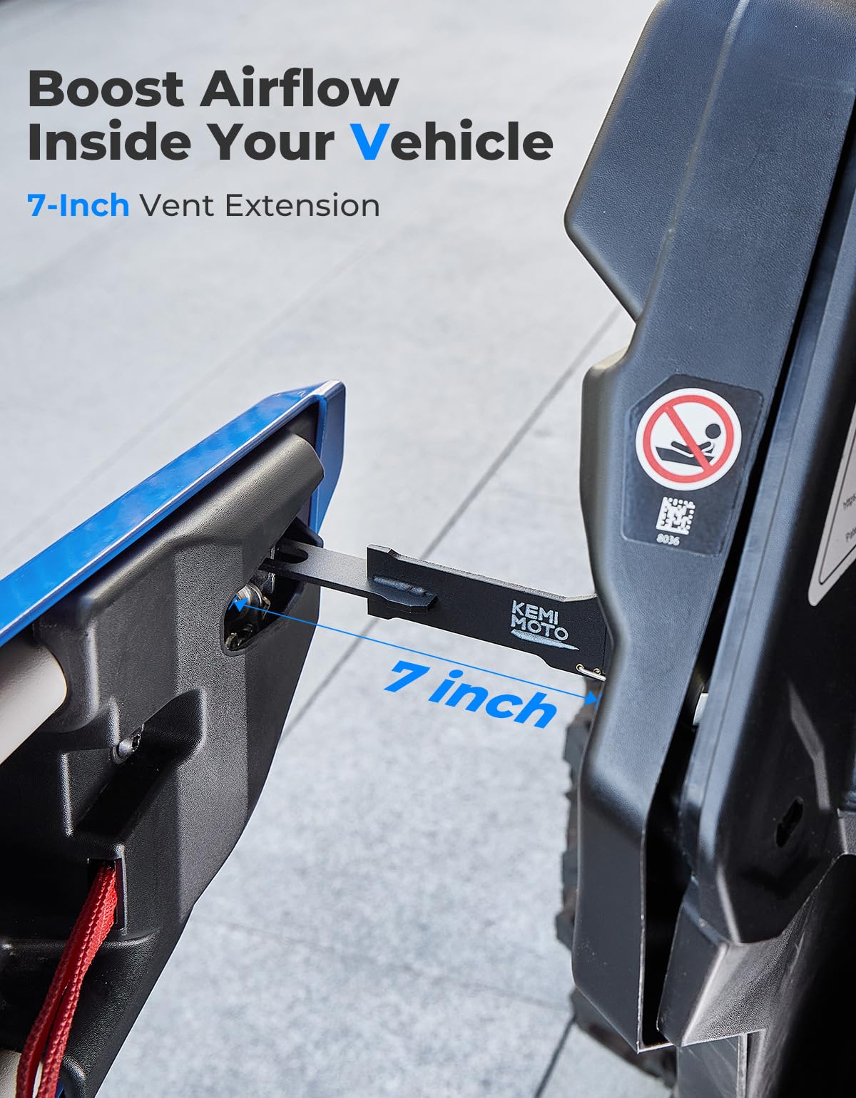 KEMIMOTO RZR door latches installation image demonstrates quick fit.