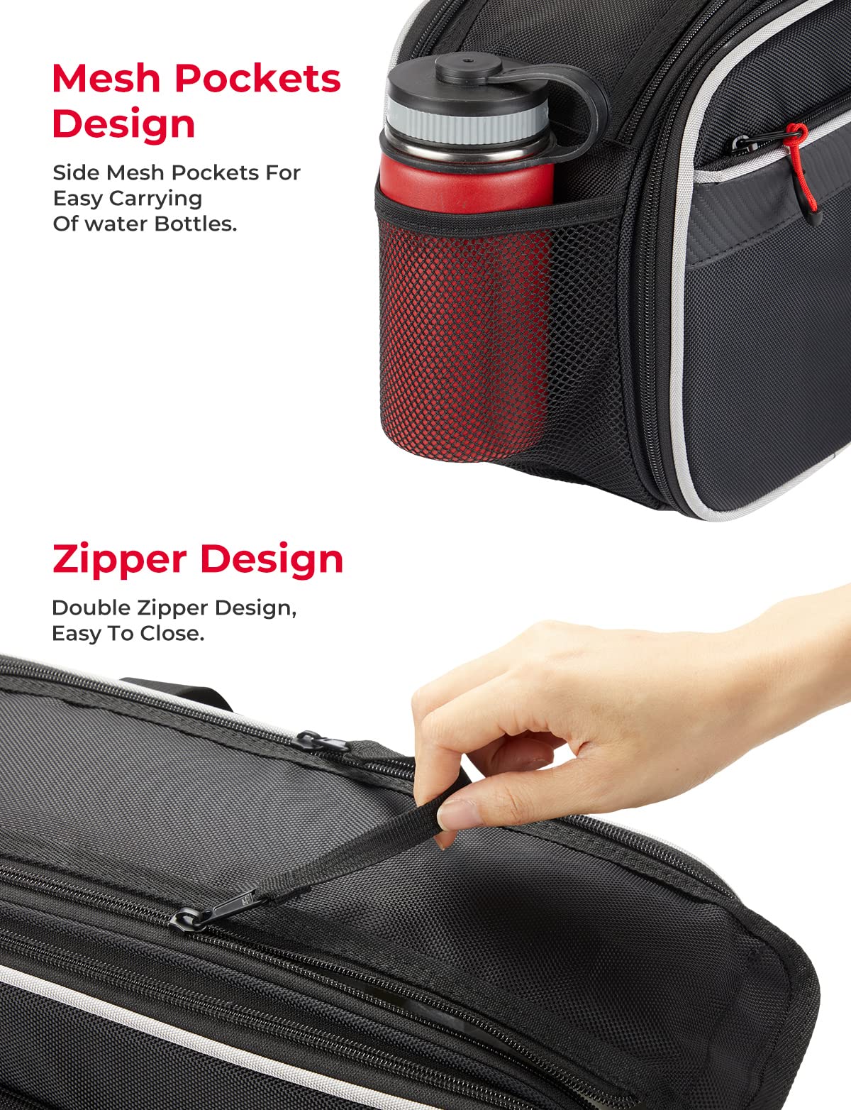 KEMIMOTO expandable saddlebags side closed compact profile for city commuting