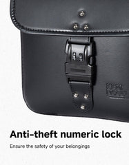 KEMIMOTO saddlebags with a locking feature for added security during stops.