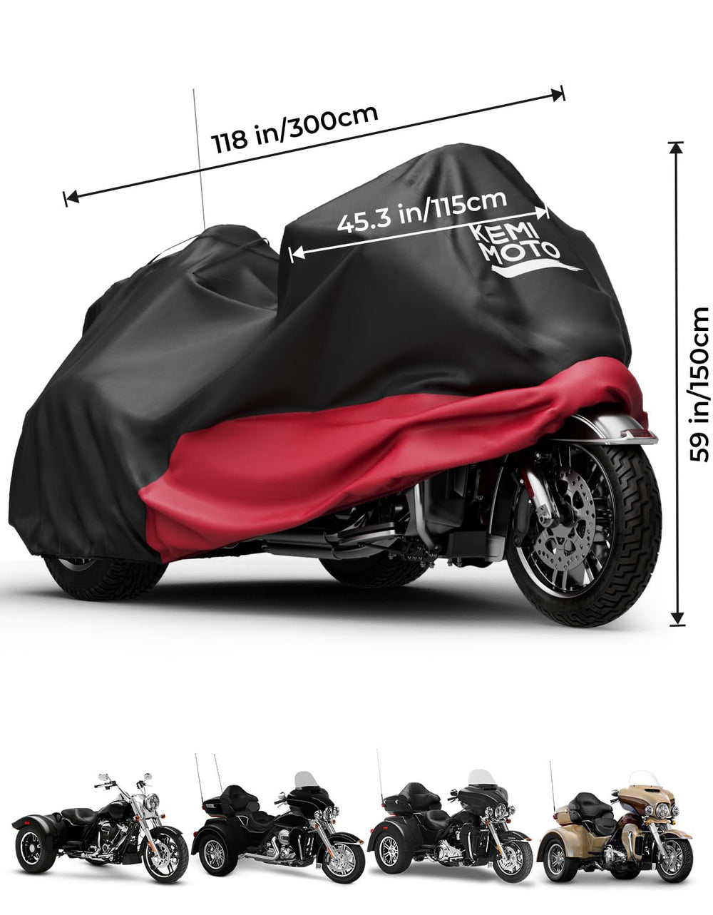 KEMIMOTO scratch-proof oxford material reduces friction when covering or uncovering.