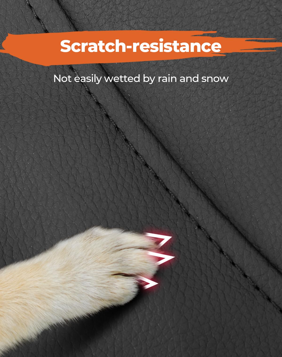 KEMIMOTO seat cover fabric texture closeup shows soft, rugged material.