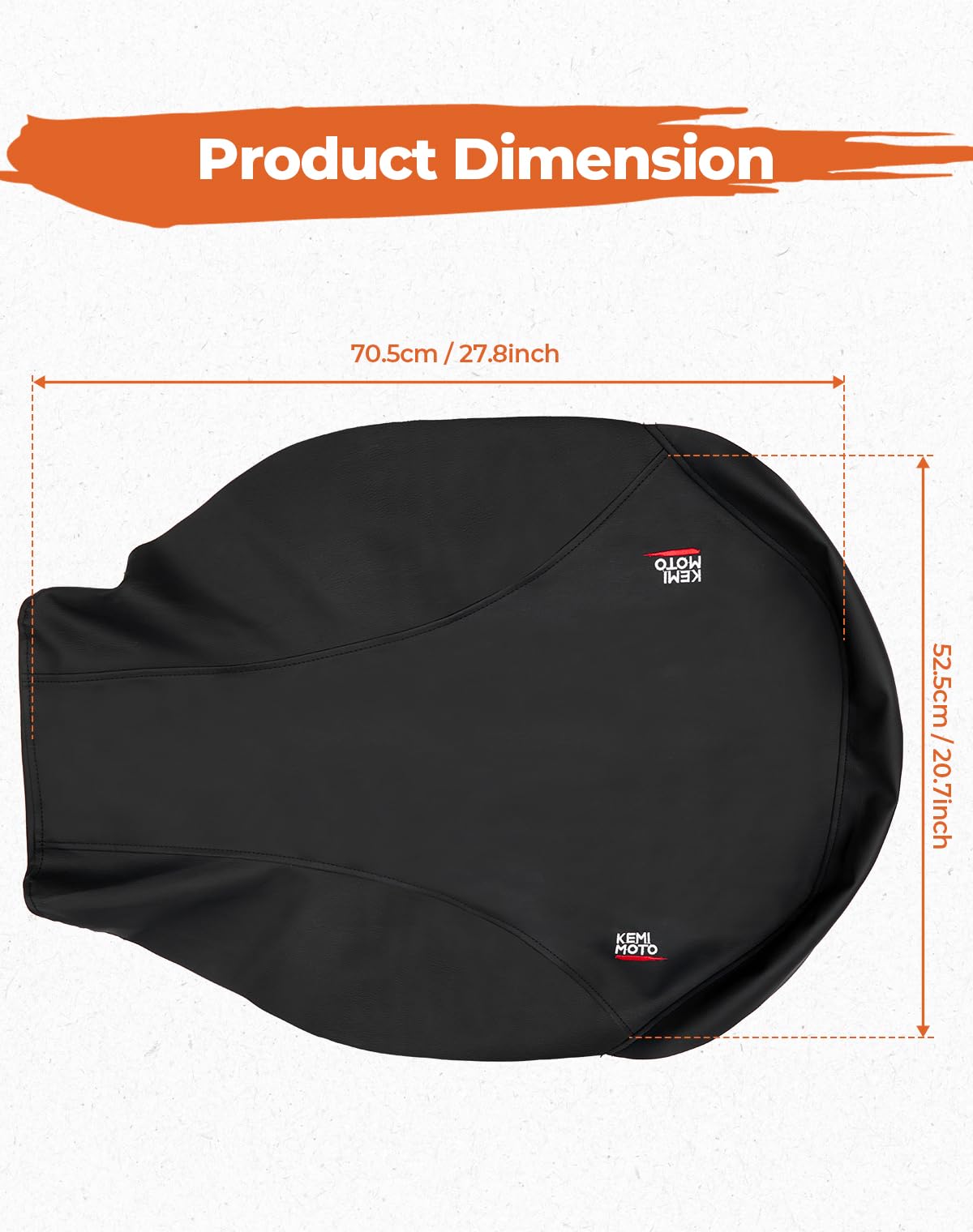 KEMIMOTO seat cover waterproof and dirt-proof surface for all-weather protection.