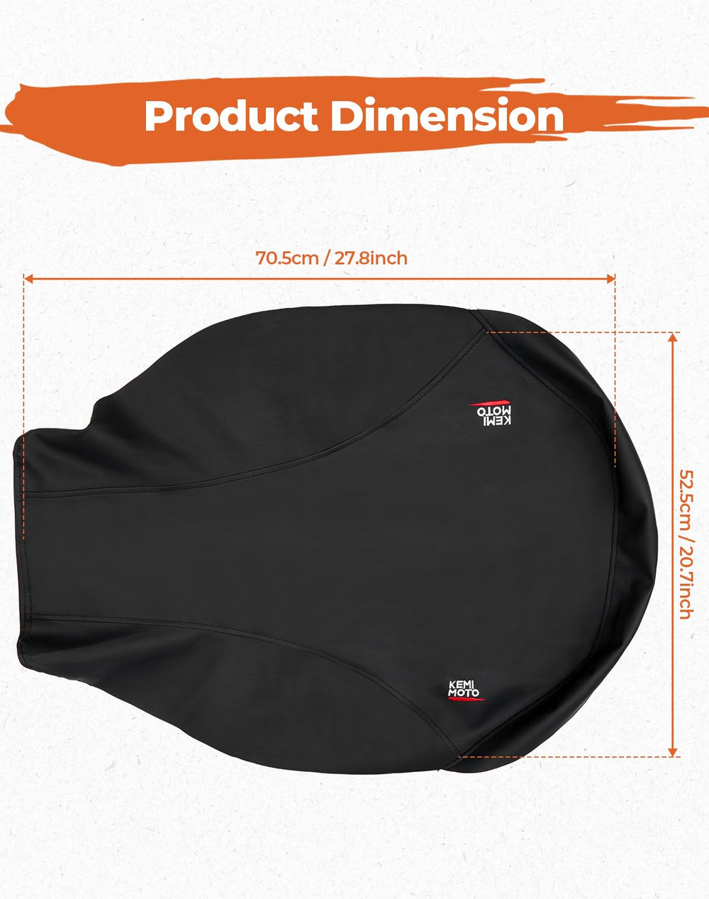 KEMIMOTO seat cover waterproof and dirt-proof surface for all-weather protection.