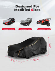KEMIMOTO Slingshot cover side view highlighting waterproof fabric and durable seams.