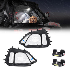 KEMIMOTO soft cab enclosure with 3-pane wide view for safer handling