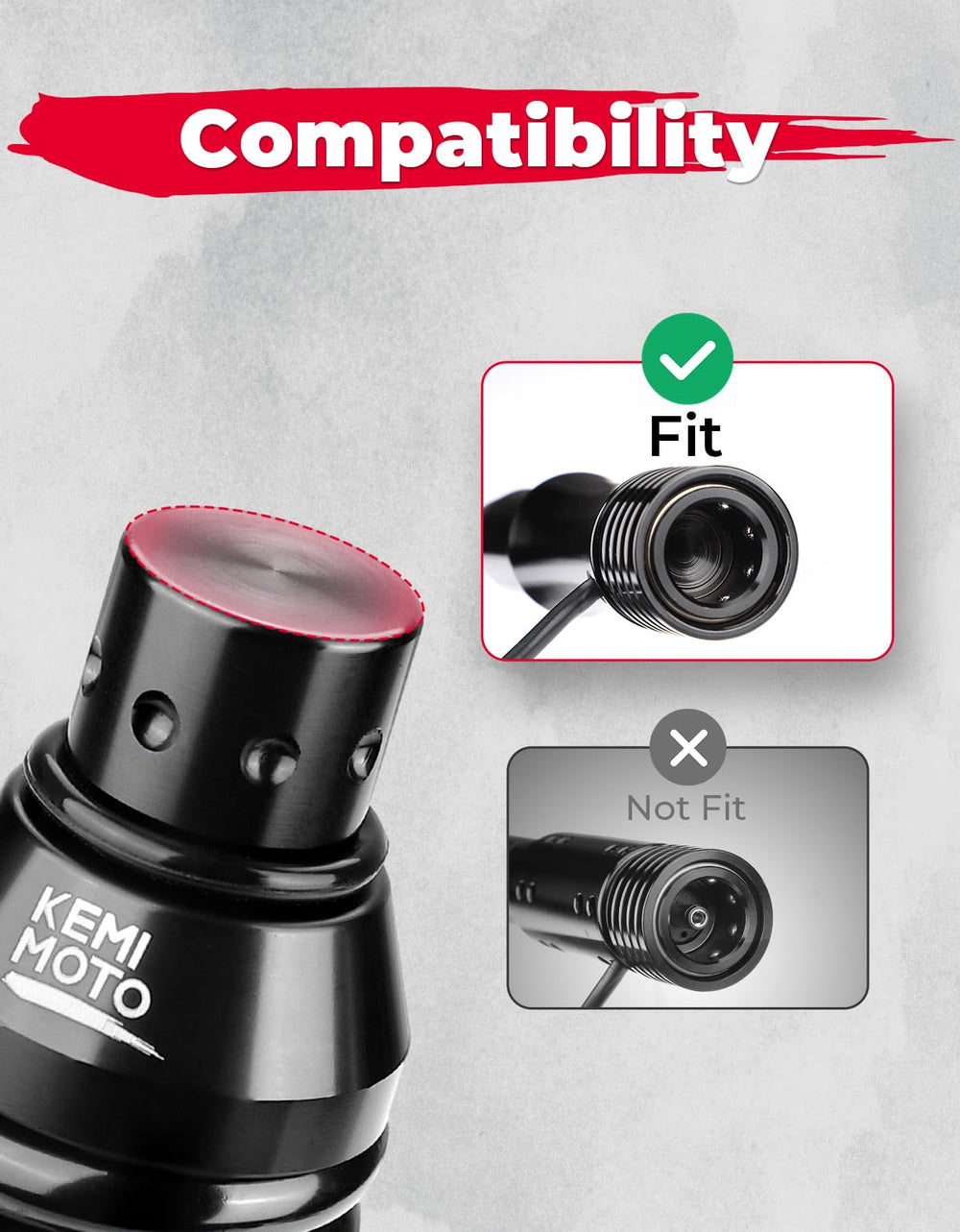 KEMIMOTO wind protection through spring flex supports whip lights on rough trails.