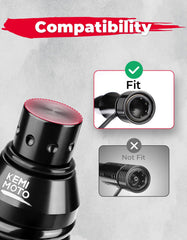KEMIMOTO wind protection through spring flex supports whip lights on rough trails.