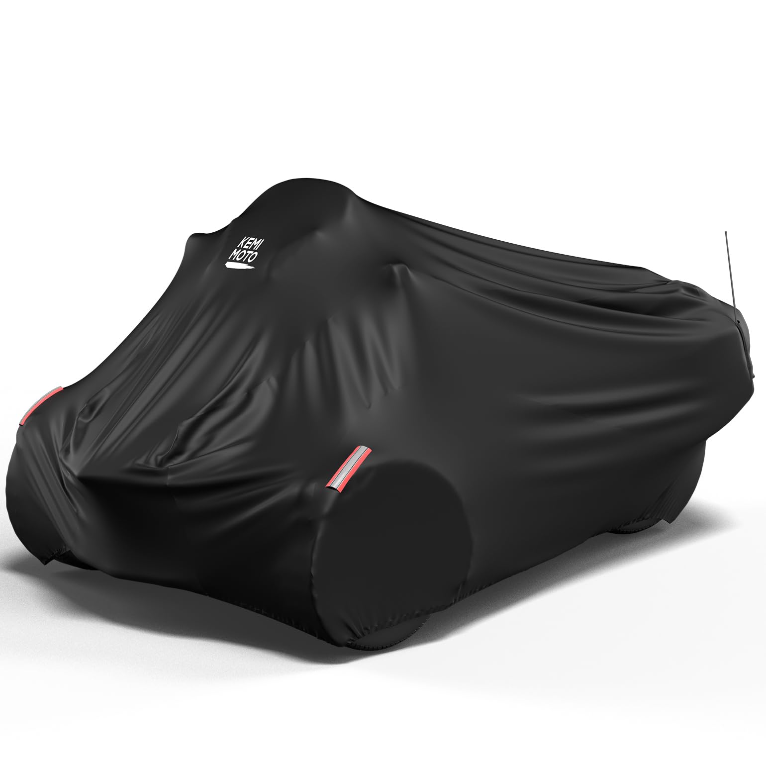 KEMIMOTO Spyder RT full cover installation guide showing correct Front orientation