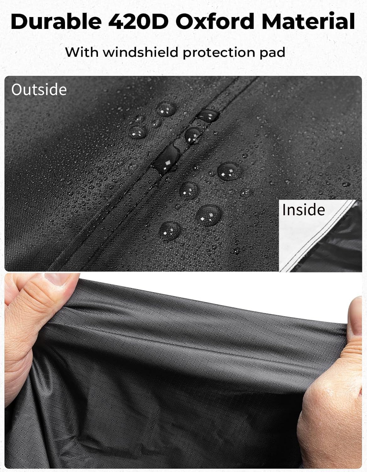 KEMIMOTO Spyder RT full cover side view with windproof fit and durability