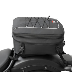 KEMIMOTO motorcycle tail bag expandable 22L for extra gear on trips.