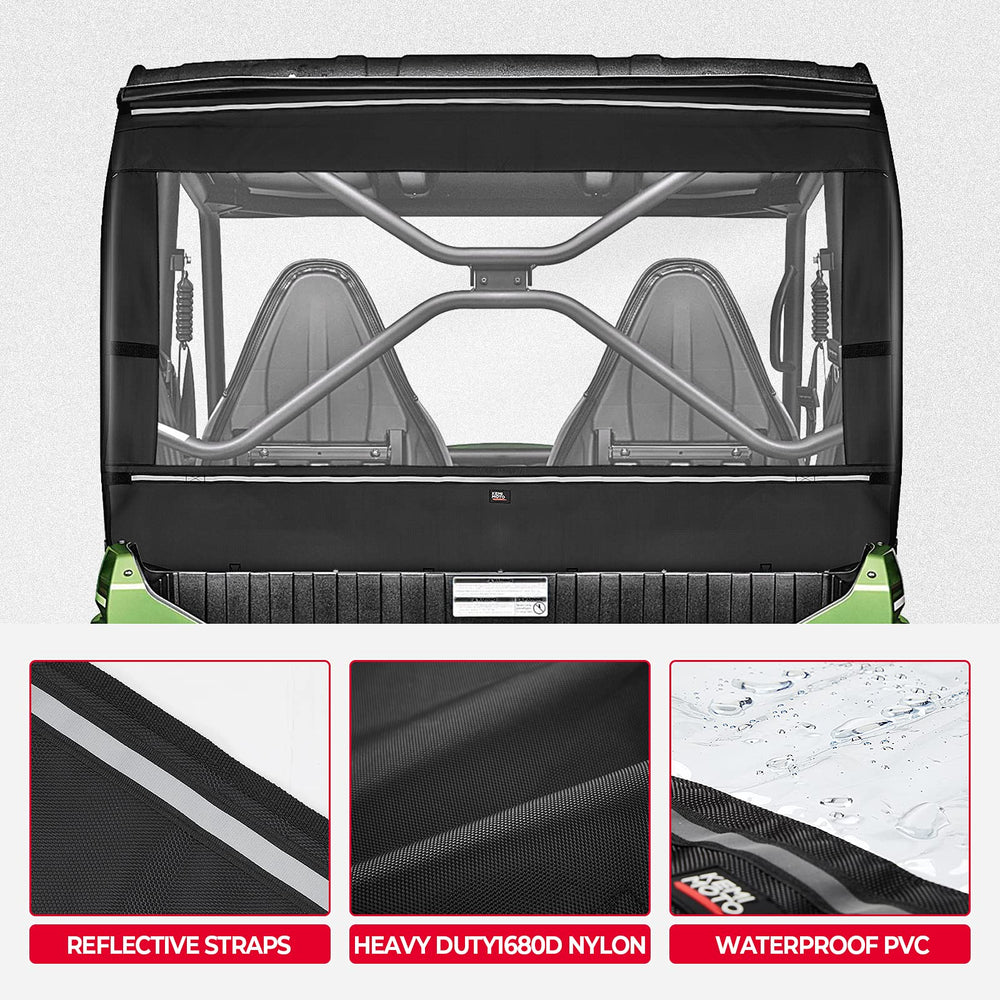 Installation of Kemimoto Teryx soft rear window using simple attachment method