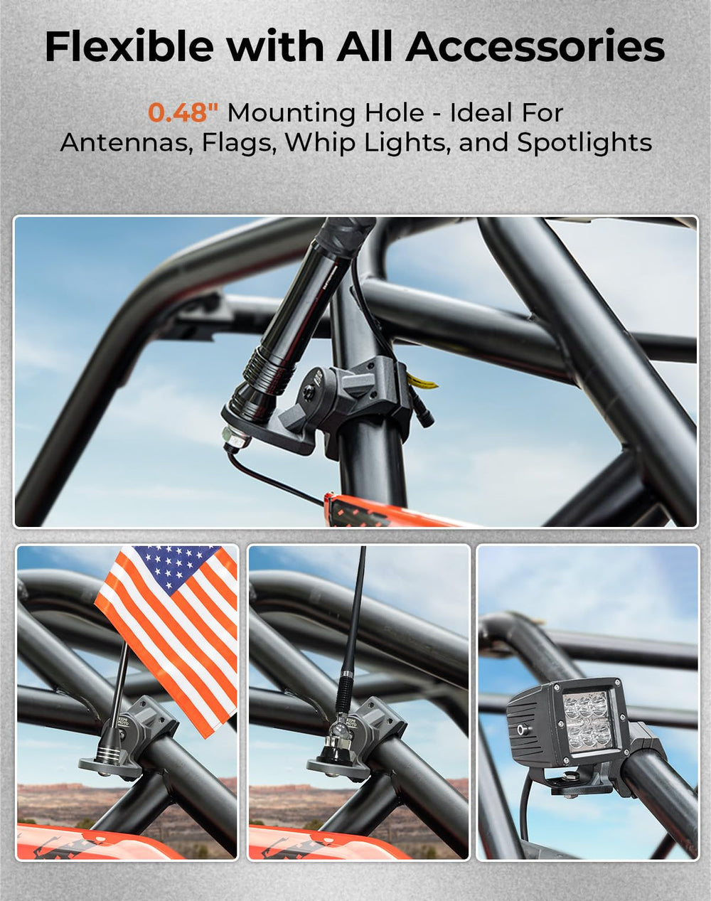 KEMIMOTO triangular reinforcement ribs add corner strength during rough riding