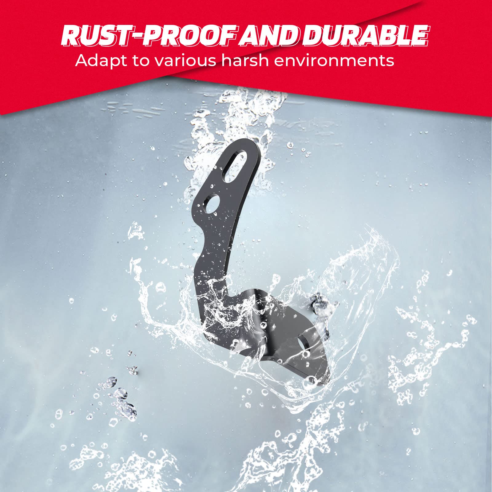 Universal pod brackets with 0.4-inch round and oval holes for versatile lights.