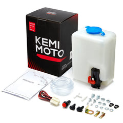 KEMIMOTO universal windshield washer pump bottle for easy fluid delivery.